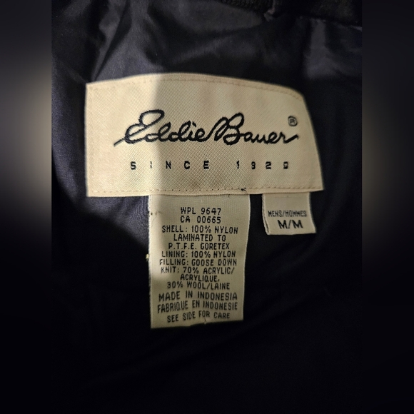 VTG 90s Eddie Bauer Goose Down Puffer Coat Medium - Picture 4 of 6